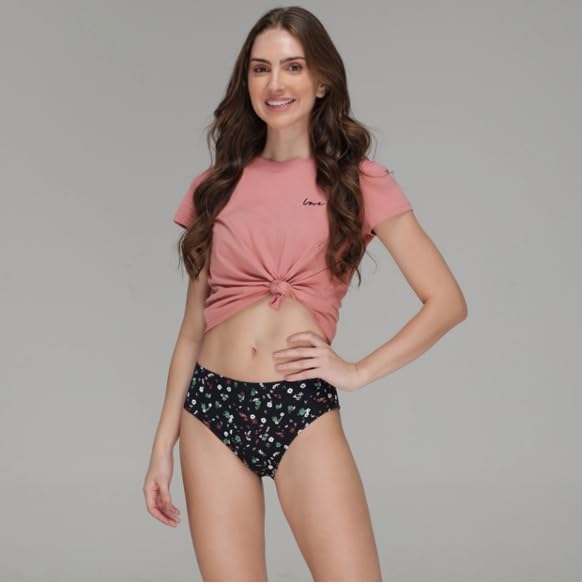 411gShlGf+L nuovva Women Cotton Underwear Combo Pack of 6, 100% Soft Cotton Hipster Panties, Breathable Floral Printed Ladies Innerwear, Multicolor Briefs
