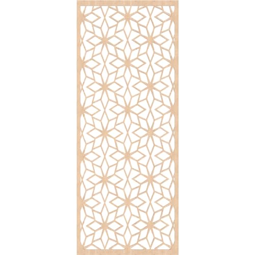 Image of Lake Decorative Pierced Fretwork Wood Wall Panels, 31 3 /8 inchW x 79 3 /8 inchH x 1 /4 inchT, Red Oak