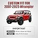 Aierxuan Jeep Wrangler JK JL Front Seat Covers Custom Fit 2/4 Door 2007-2025 Unlimited Rubicon 392 Sahara Willys Sport High Altitude Truck Pickup Waterproof Leather(2 PCS Front/Black1)