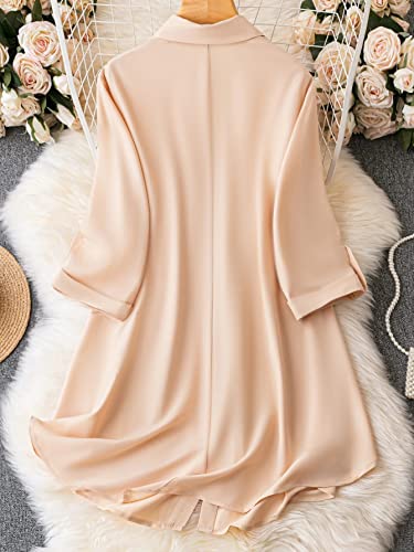 Leriya Fashion Women's Shirt Dress | Knee Length Dresses | Loose Fit | Button-Down | 3/4 Sleeve | Vacation Outfit (Pack of 2 | Value Pack)