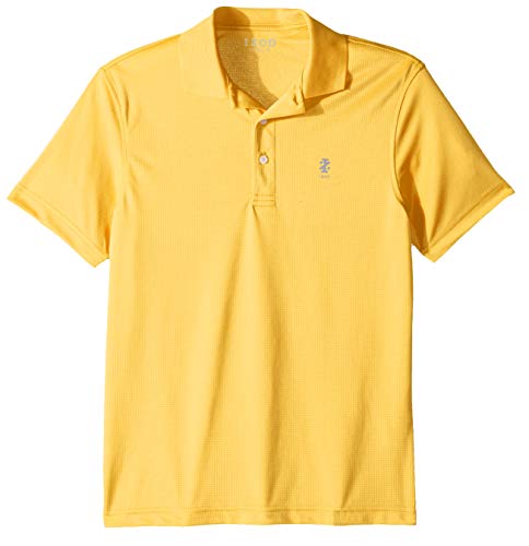 IZOD Men's Performance Golf Grid Polo, Buff Yellow, 2X-Large