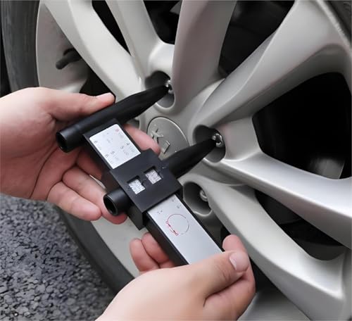 PCD Gauge, Wheel Bolt Pattern Measuring Tool, Wheel Rim Gauge, Car Wheels Rim Bolt Pattern Measuring Gauge Tool PCD Ruler Sliding Caliper for 4 5 6 8 Holes