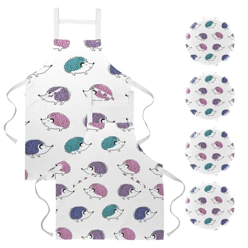 Tablier de cuisine lot de 2 avec 4 broches pour simplifier le nettoyage