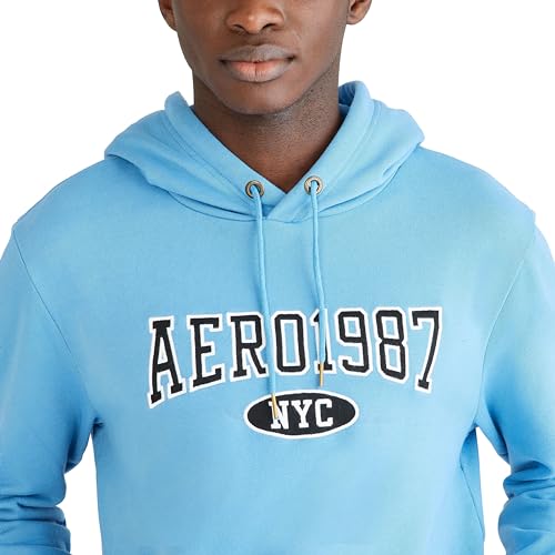 AEROPOSTALE Men's Aero Logo Popover Hoodie-Across Chest2