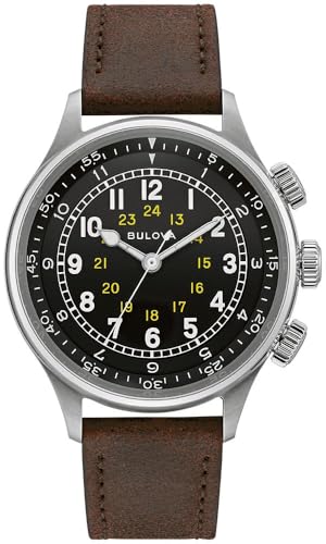 Bulova Orologio Analogico Automatico Uomini con Cinturino in Pelle 96A245