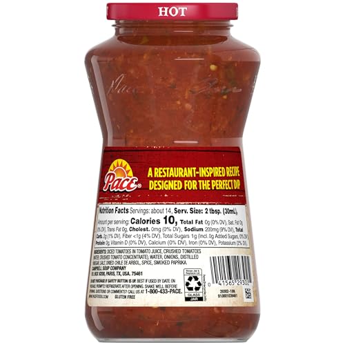 Image of Pace Chile de Arbol Hot Salsa, 16 oz Jar