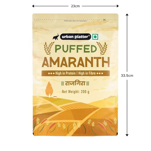 Image of Urban Platter Puffed Amaranth, 200g (Rajgira | High in Protein & Fibre | Healthy Puffed Snack | Gluten-Free)