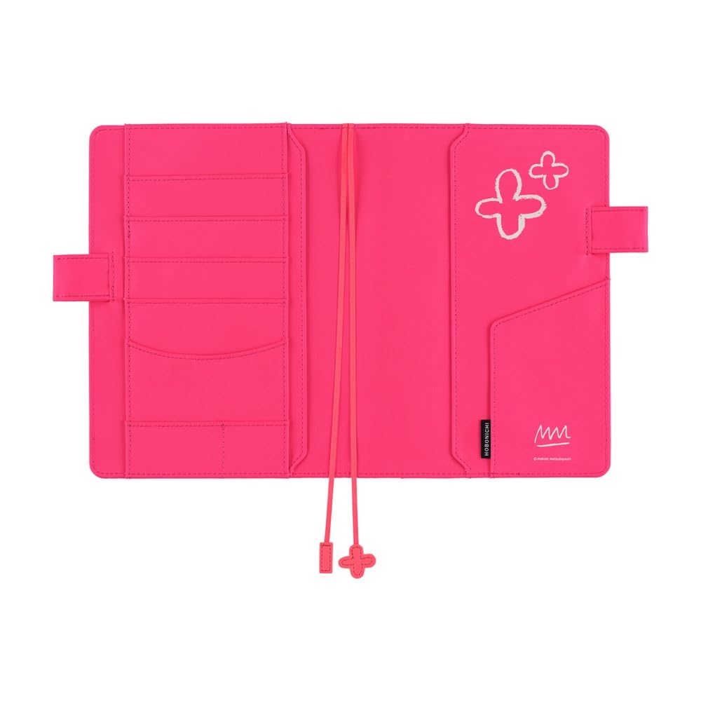 Hobonichi Techo A5 Planner Cover Makoto Matsubayashi: Pink Flowers (Cousin Size, Cover Only) - Image 3