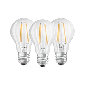 Osram Lamps LED Base Classic A Lampe, in Kolbenform mit E27-Sockel, nicht dimmbar, Ersetzt 60 Watt, Filamentstil Klar…