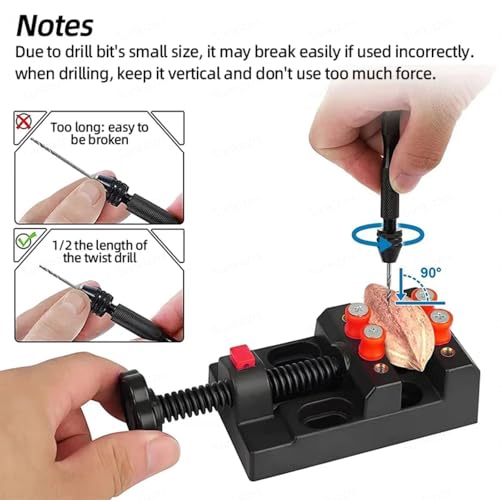 Image of Sunkizzrs 20-Pcs HSS Mini Twist Drill Bits Set with Hand Pin Vise | Micro HSS Push Drill (0.3-1.6mm) - Precision Hand Tool for Resin Arts Crafts /Model Making /Wood /DIY