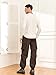 ZAFUL Flat Pocket Parachute Pants for Men Causal Baggy Cargo Pants Unisex Street Y2K Pants Drawstring Trousers Deep Coffee M