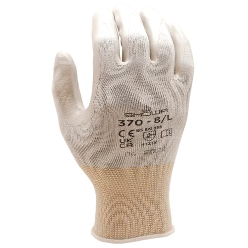 Guanti Showa 370-Nbr Bianchi Nitrile Ce-2, 6/S