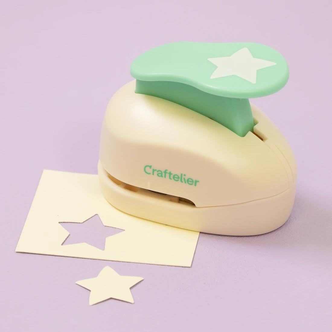 Craftelier - Star Punch 1" (2,54 cm) Diameter, Lever Punch for Paper and Cardstock, Ideal for Scrapbooking and Crafts, Size 2.75 x 1.77 x 2.36 Inches
