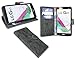 Produktbild ENERGMiX Buchtasche kompatibel mit LG G4s (H735) Hülle Case Tasche Wallet BookStyle mit Standfunktion in Anthrazit