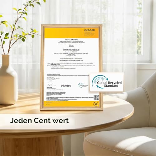 MRTREES Voile Gardinen Vorhang halbtransparent kurz mit Ösen in Leinenoptik Stores Gardinen Schals für Wohnzimmer Schlafzimmer Kinderzimmer… – Ansicht 5