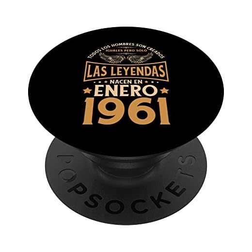 Cumpleaños Hombre Regalos Las Leyendas Enero 1961 PopSockets PopGrip Intercambiable