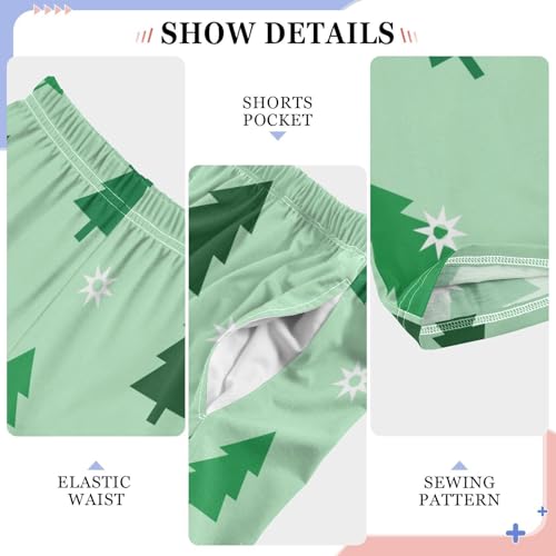 Boys' Pants Christmas Tree Xmas Green Long Bottoms Jogger Pants Elastic Waist Trousers with Pockets S-XL4