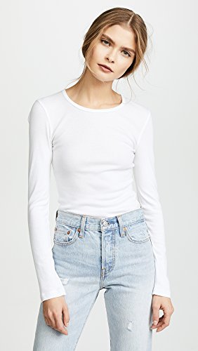 Image of Splendid 1x1 Rib Classic Long Sleeve Crew Neck Tee