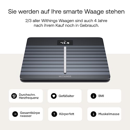 Personenwaage Withings Body Cardio WLAN-Smart-Waage für Körperanalyse