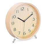 orologi da tavolo antichi WOODEN TABLE CLOCK: gli orologi da tavolo Navaris sono muniti di una spessa base di appoggio. Il quadrante rotondo con cifre grandi consente di leggere l'ora comodamente.