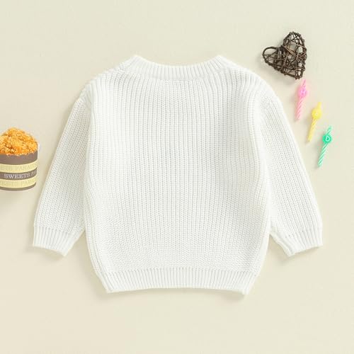 Toddler Kids Girls Boys Sweater 2 3 4 5 6 Birthday Clothes Letter Embroidery Long Sleeve Toddler Pullovers Fall Tops4
