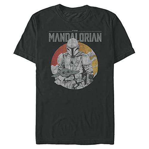 T-shirt Star Wars Mandalorian homme en coton col rond avec motif Baby Yoda