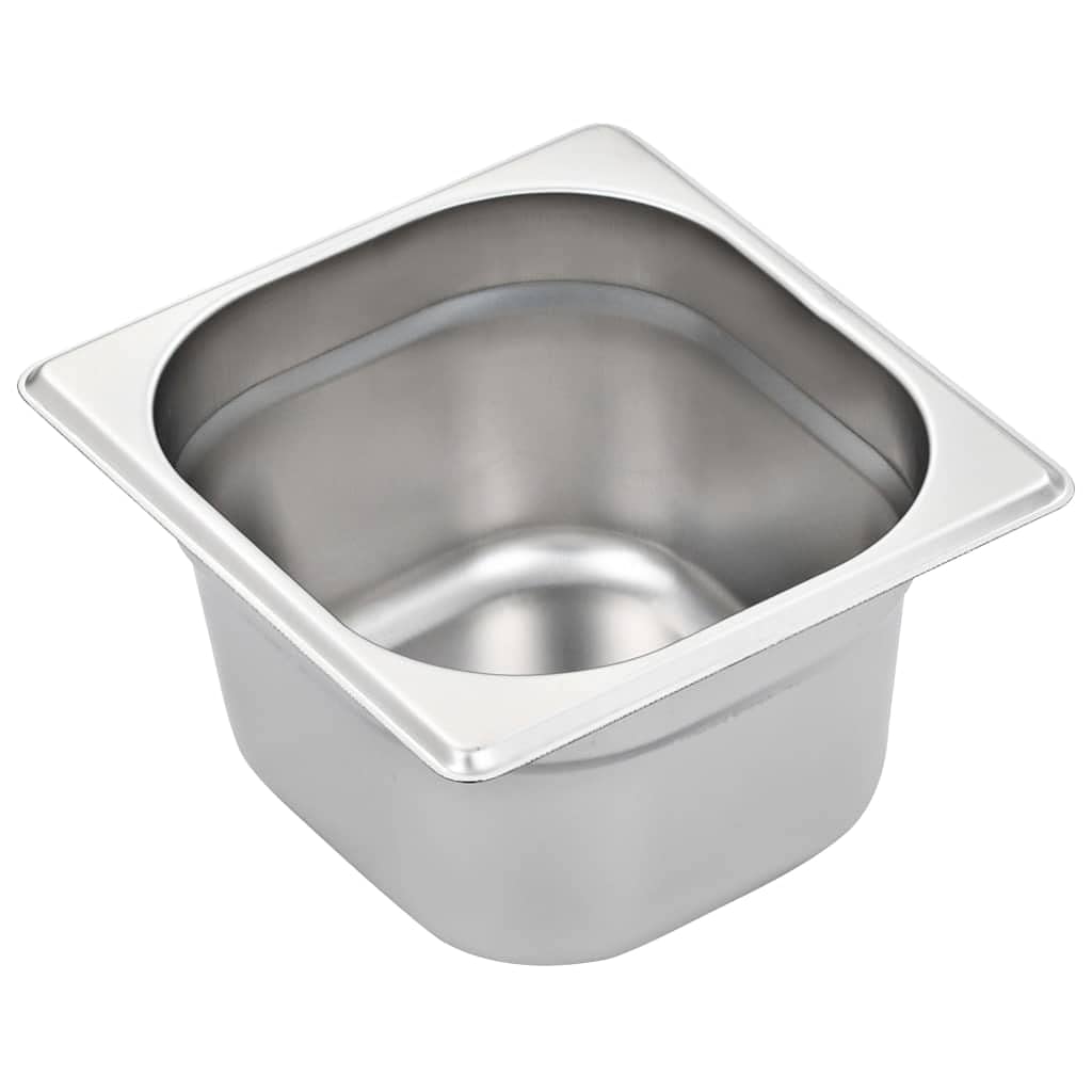 Genérico Bandejas Gastronorm 12 Unidades GN 1/6 100 mm Acero Inoxidable