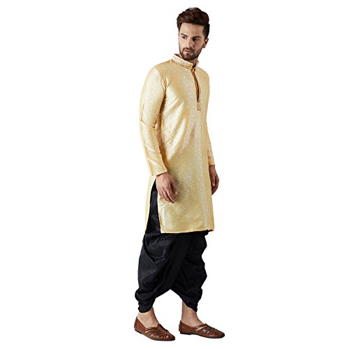 Image of SOJANYA Men's Silk Blend Solid (Since 1958, Kurta & Dhoti Set