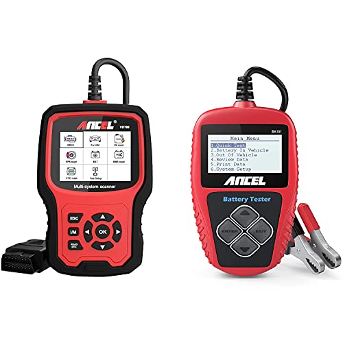 Ancel Vd700 Obd2 Scanner For Vag Vehicles Oil Tpms Epb Tps Sas Reset Injector Adaption Dpf Scan Tool With Ancel Ba101 12V 100-2000 Cca 220Ah Automotive Load Battery Tester #TOP18