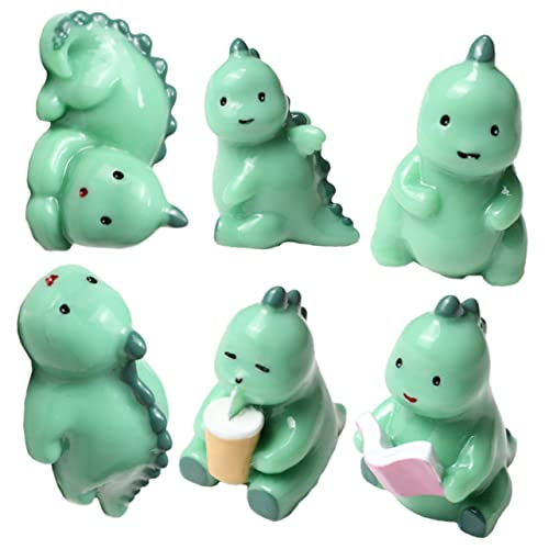 HAPINARY Adornos Dinosaurios Resina Decoración Jardín Mini Dinosaurios Brinquedos