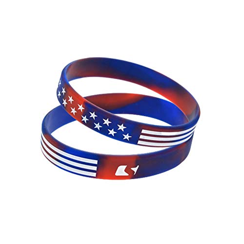 2pcs USA American Flag Silicone Stretchable Bracelets Stars and Stripes Wristband Camouflage Multicolor Fashion Jewelry