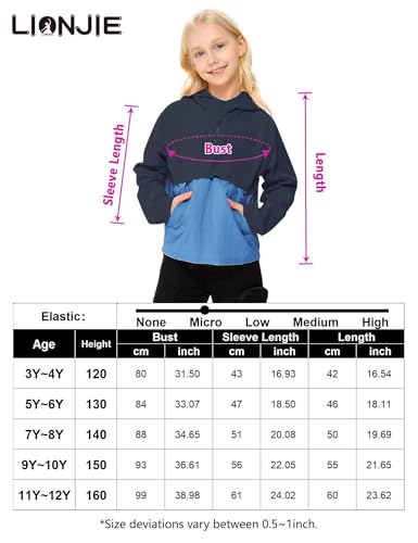 Kids Packable Waterproof Hooded Rain Jacket - Lightweight and Windproof - Sizes 3-12 Years3