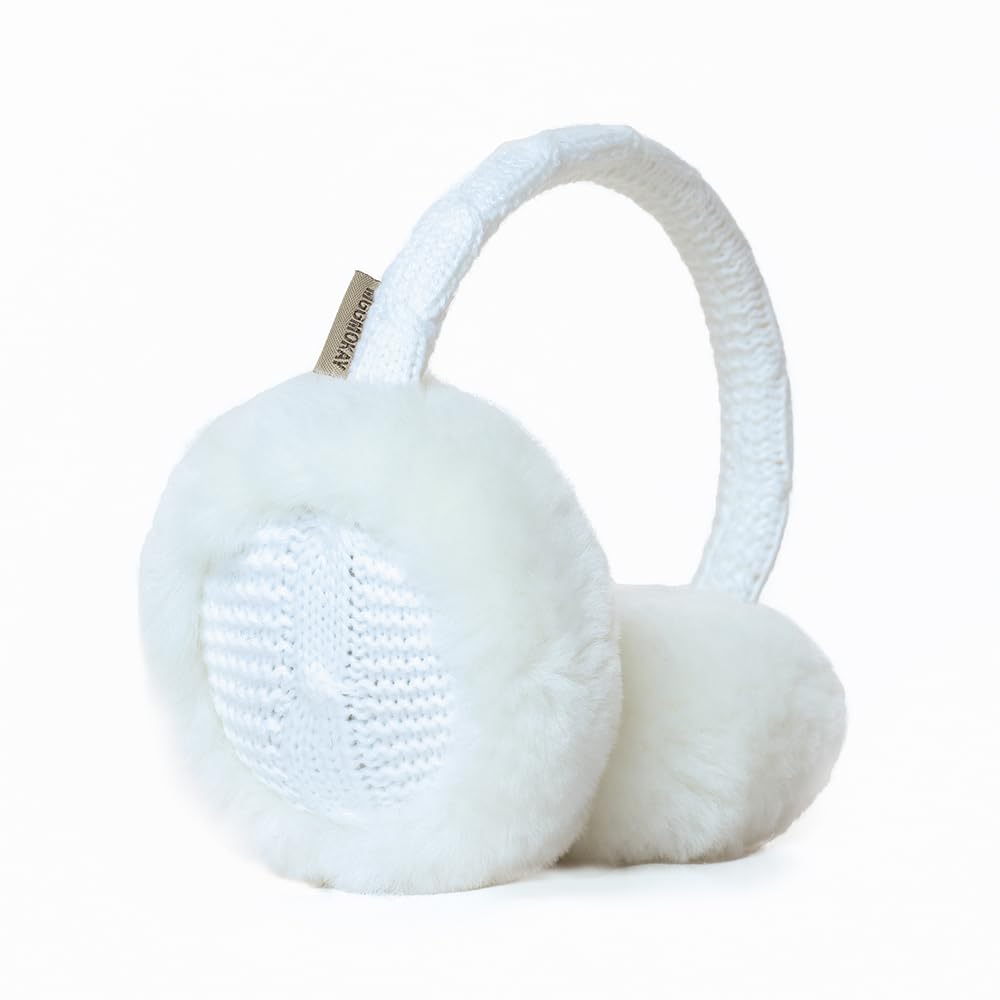 MGGMOKAY Hiver en Plein Air Couvre-oreilles pour Hommes Femmes,cache-oreilles en peau de mouton,Cache-oreilles Chauds