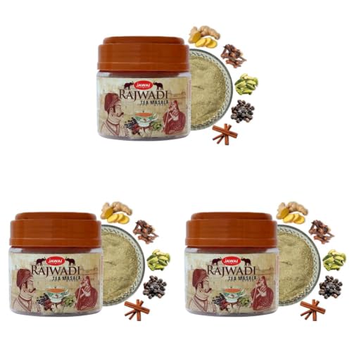 Image of JAWAI RAJWADI TEA MASALA (100GMS) | Chai Masala | Immunity Booster | Helps in Cold & Cough | Natural Ingredients | Ukala Masala | Kadha -Antioxidant-Rich | No Added Sugar (100 G) (Pack of 3)
