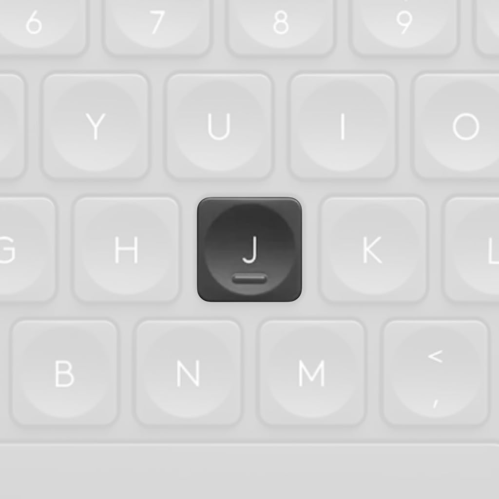 Single Keycap for Logitech Keyboard Craft/MX Keys S/MX Keys Mini/MX Keys S for MAC/MX Keys Mini for MAC (Black/Graphite, [J] Key)