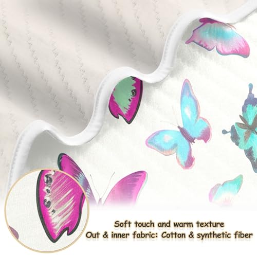 Burbuja Butterflies Baby Blanket for Boys Girls, Nursery Soft Warm Swaddling Receiving Baby Blankets, 30x40 in Toddler Blanket2