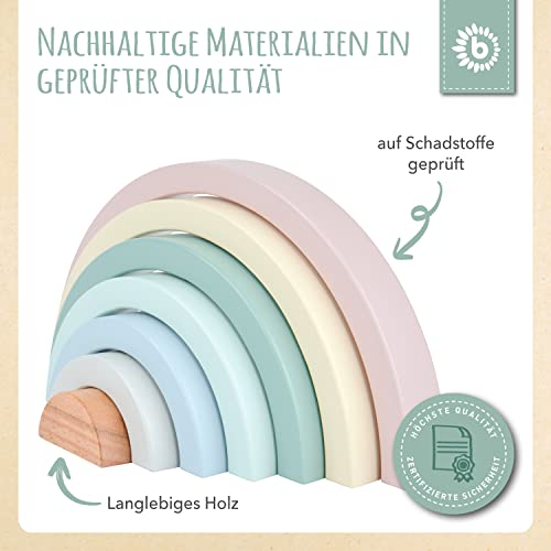Bieco-Motoriekspeelgoed-voor-babys-regenboog-van-hout-regenboogbouwstenen-in-pastelkleuren-houten-regenboogpuzzel-boog-steekspel-van-hout-kleurrijke-regenbooghout-motoriekspeelgoed-vanaf-1-jaar
