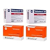 Megabol KombiSet | 2x Biosterol + 2x Testosterol 250 | 30 Kapseln je Packung (insg. je 60 Stück Biosterol &Testosterol) | Body Building Kraftsport Testosteron | Nahrungsergänzungsmittel
