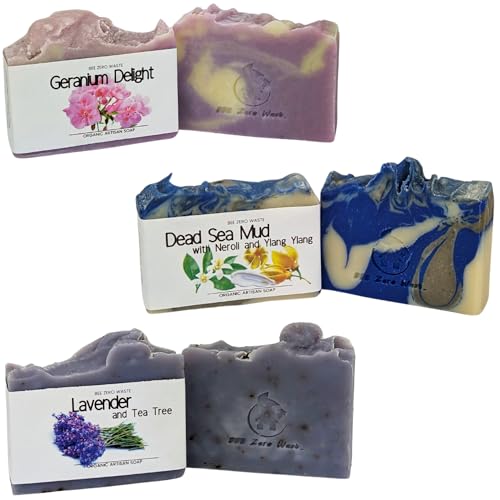 Handmade Natural Soap Bar Set | UK Artisan Cold Processed Vegan Soaps | Organic Cruelty-Free Palm Oil-Free | Essential Oil Scented | Floral Herbal & Citrus Soap Gift Set (Floral)