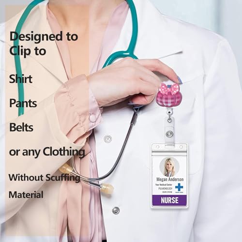 Tian Zhun B-00112 Badge Reel Retractable With Alligator Clip Fall Acrylic Badge Holder Pink Plaid Pumpkin Badge Accessories thumb #2