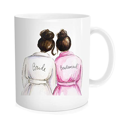 Wedding Gifts for Bridesmaid from Bride, Funny Coffee Mug Tea Cup, Fine Bone
