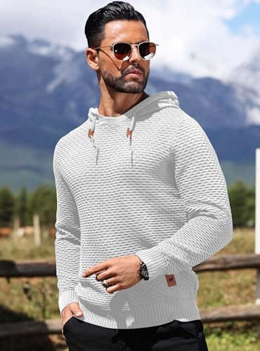 Image of HYPESTFIT Men's Hooded Sweatshirt, Regular Fit, Textured Fabric