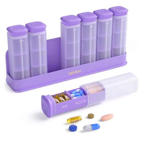 Pilulier hebdomadaire 3 fois par jour KOVIUU amovible pour vitamines