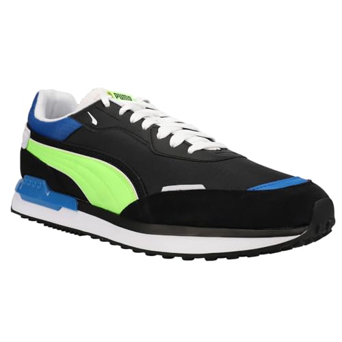 PUMA Mens City Rider Electric Lace Up Sneakers Shoes Casual - Black, Blue - Size 14 M2