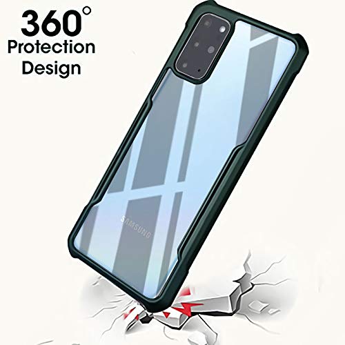 Image of WOW IMAGINE Shock Proof Clear Protective Back Case for Galaxy S21 Ultra - AirEDGE Technology | Full Camera Protection | Back Case Mobile Cover for Samsung Galaxy S21 Ultra - Camo Green