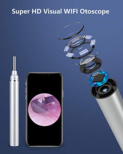 Ear Wax Removal Tool Camera - Wireless Ear Cleaner Otoscope with Light, KFF Wifi Ear Cleaning kit HD ear Endoscope with Ear Spoon, Ear Camera and Earwax Removal kit for iPhone, Android Phone and Table - Thumbnail 7