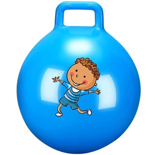 Image of Bouncing Space Hopper | 65 CM | Hop Hopping Ball Inflatable Bouncer Hoppity Hop Jumping Ball Children Yoga Outdoor Game Hopper Jump N Bounce Retro Ball Handle Ride-on Toy-Bouncy Kids