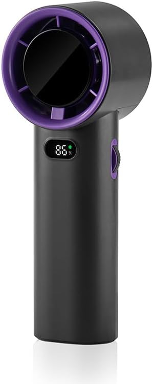 Mini handheld high-speed fan 100-speed violent wind desktop fan carry-on portable (Black)
