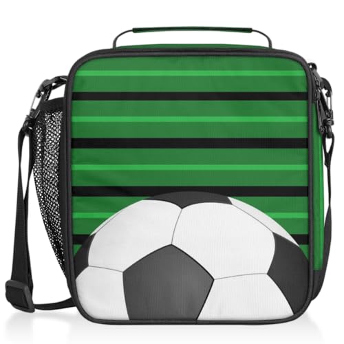 OMFUNS Football Sport Reusable Lunch Bag for Kids Boys...