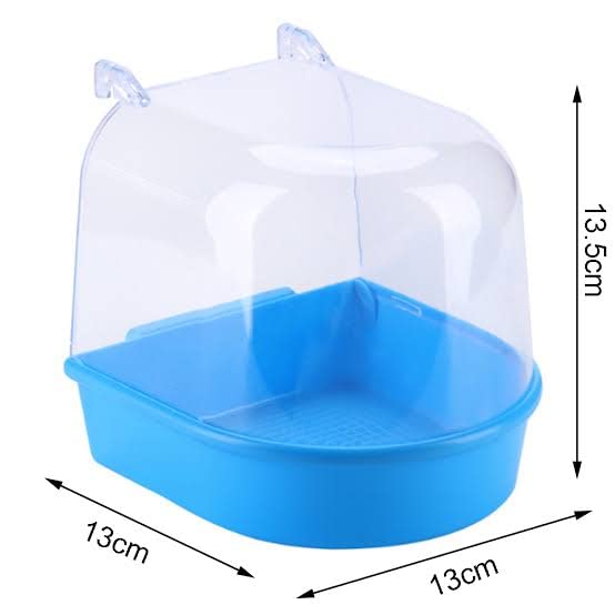 Caged Birds Bathing Tub for Small Birds Canary, Budgerigar, Cockatiel, Lovebird - Multicolour-Lovely Pet's Kingdom 3